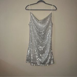 SOLD NWT - Silver Sequin Dress